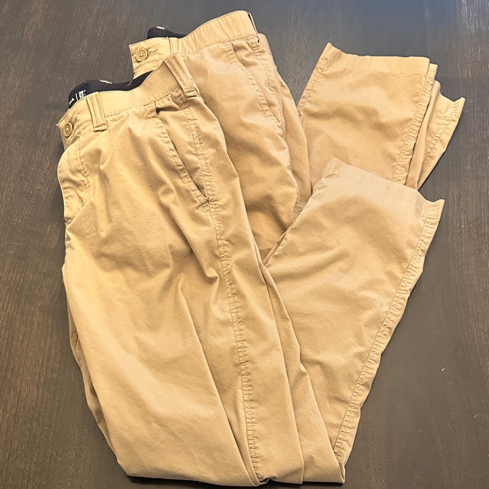 2 pairs Abercrombie & Fitch Men's Khaki Chinos